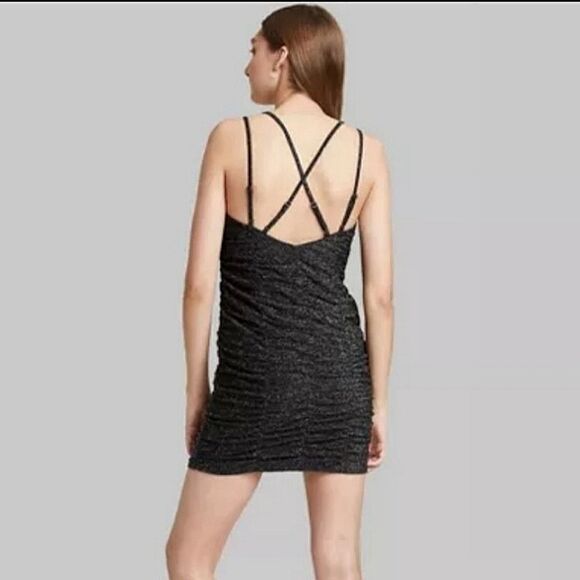 NWT Wild Fable Ruched Bodycon Mini Dress - Picture 3 of 5